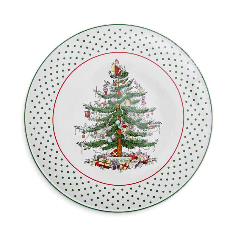 Spode - Christmas Tree - Polka Dot Cake Plate - Limolin 