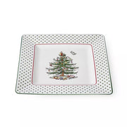 Spode - Christmas Tree - Polka Dot Sq Platter | 10 Inch - Limolin 
