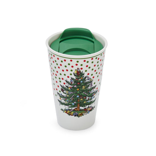 Spode - Christmas Tree - Polka Dot Travel Mug | 8 Oz - Limolin 