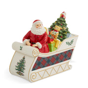 Spode - Christmas Tree - Santa Sleigh Cookie Jar | 13.5 Inch - Limolin 