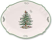 Spode - Christmas Tree - Sculpted Oval Platter | 17 Inch - Limolin 