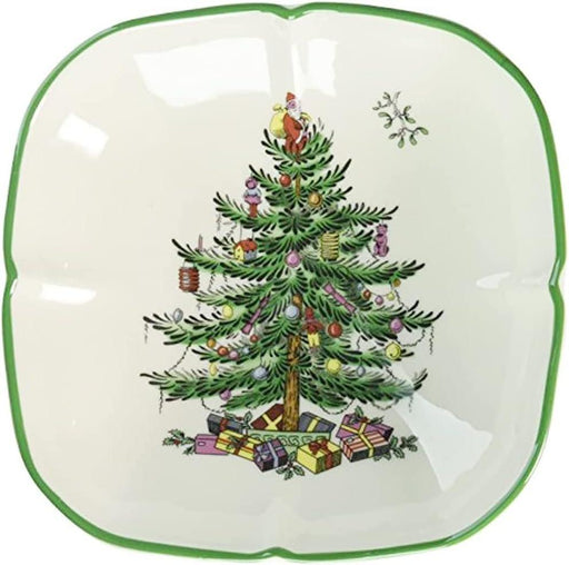 Spode - Christmas Tree - Sculpted Square Dish | 5 Inch - Limolin 