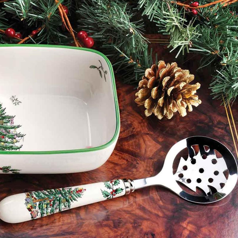 Spode - Christmas Tree - Server With Slotted Spoon - Limolin 