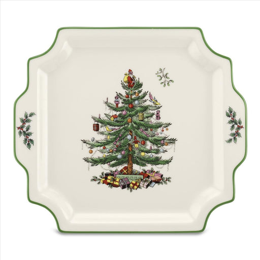 Spode - Christmas Tree - Square Handled Platter - Limolin 