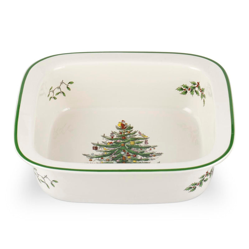 Spode - Christmas Tree - Square Rimmed Dish - Limolin 