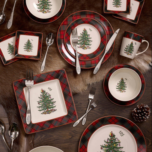 Spode - Christmas Tree - Tartan Buffet Plate - Limolin 