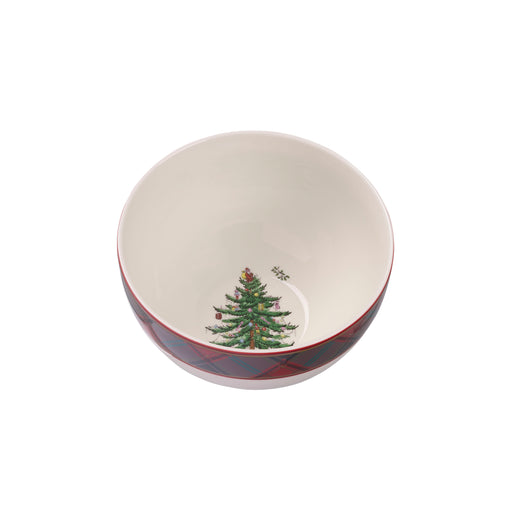 Spode - Christmas Tree - Tartan Rice Bowl | 6 Inch - Limolin 