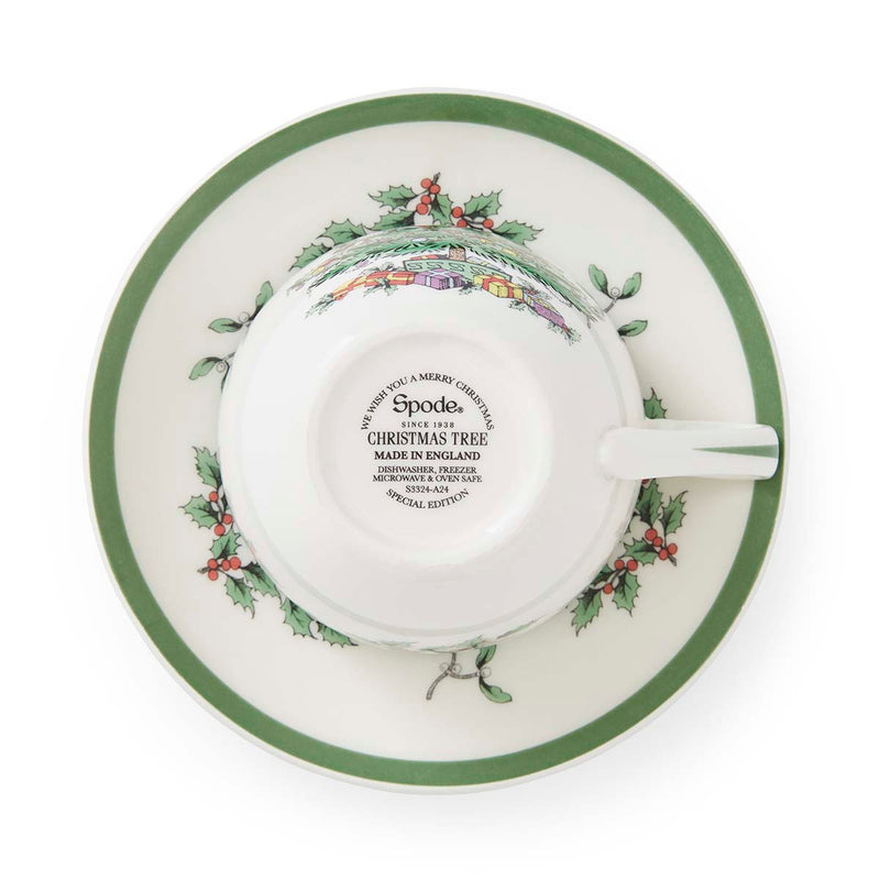 Spode - Christmas Tree - Teacup & Saucer | 7 Oz - Limolin 