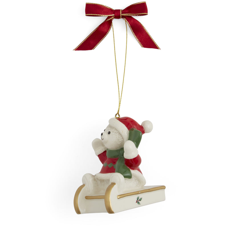 Spode - Christmas Tree - Teddy On A Sleigh Ornament - Limolin 