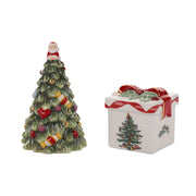 Spode - Christmas Tree - Tree And Gift Box Salt & Pepper Set - Limolin 