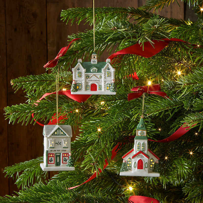 Spode - Christmas Village Train Station Led Ornament - Limolin 