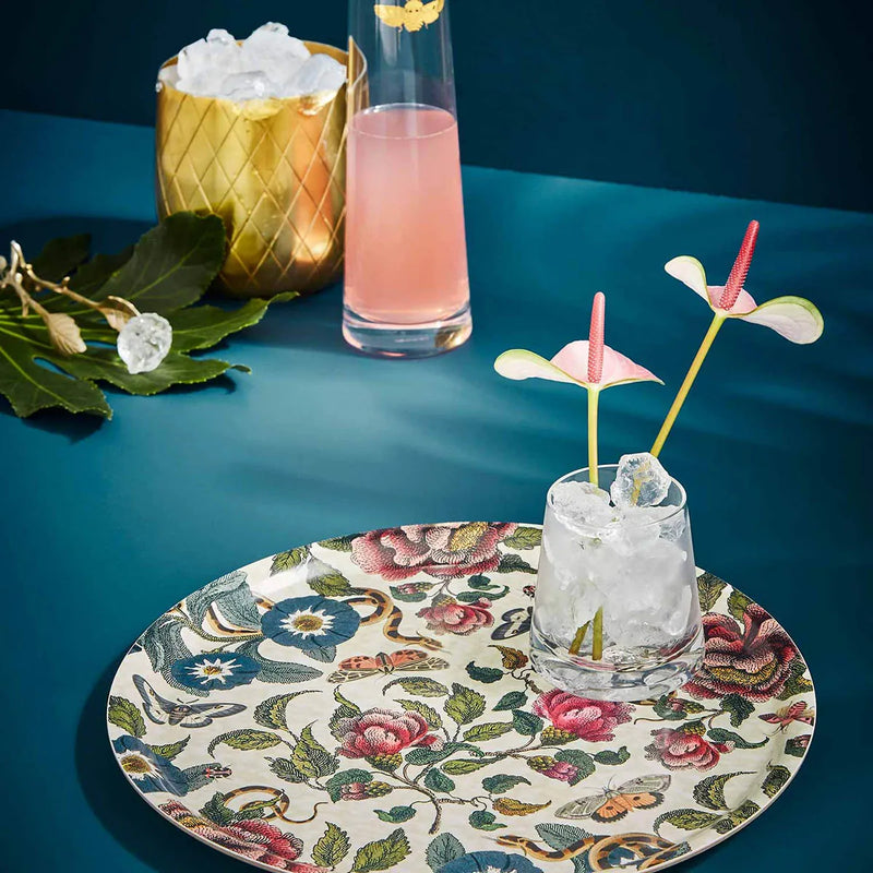 Spode - Creatures of Curiosity - Round Birch Tray Cream 12 Inch - Limolin 