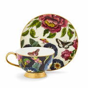 Spode - Creatures of Curiosity - Teacup & Saucer Coupe (Black/Cream) - Limolin 