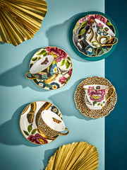 Spode - Creatures of Curiosity - Teacup & Saucer Coupe (Black/Cream) - Limolin 