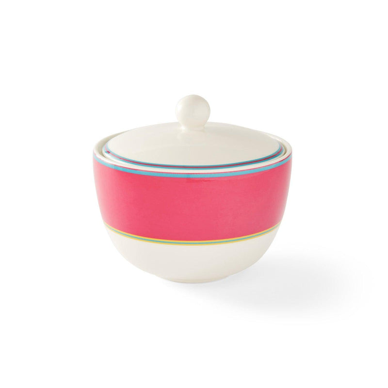 Spode - Kit Kemp Calypso Covered Sugar Bowl - Pink | 12 oz - Limolin 