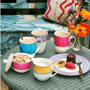 Spode - Kit Kemp Calypso Covered Sugar Bowl - Pink | 12 oz - Limolin 