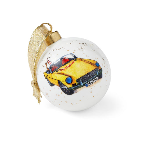 Spode - Kit Kemp Doodles Christmas Cruising Bauble - Limolin 