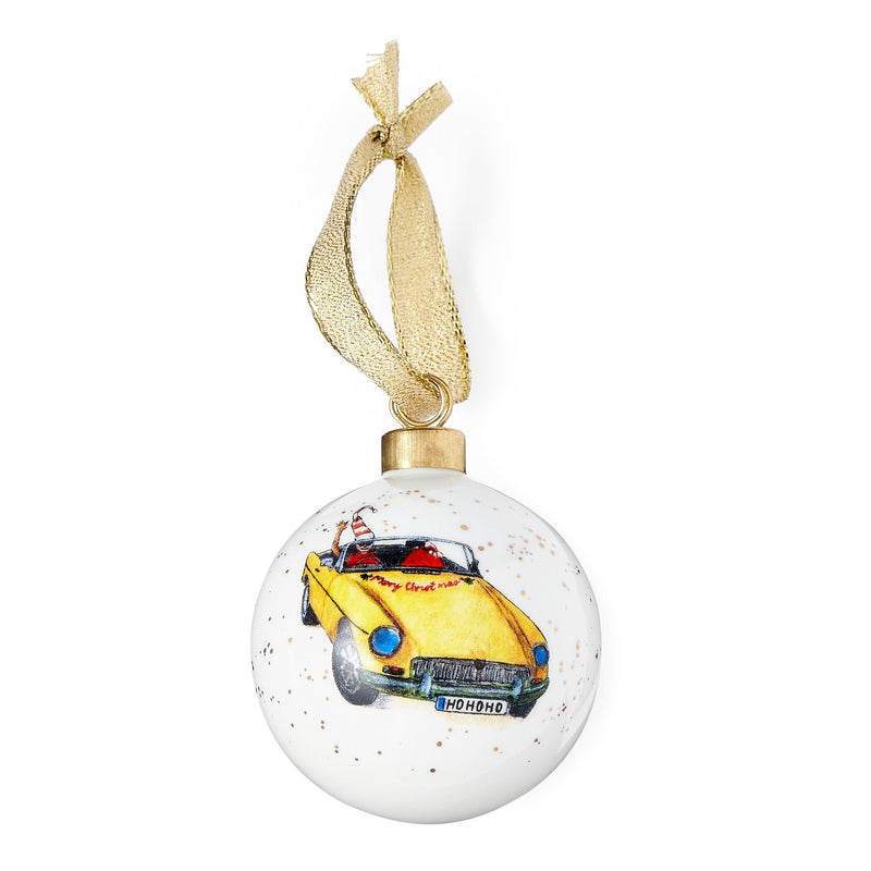 Spode - Kit Kemp Doodles Christmas Cruising Bauble - Limolin 