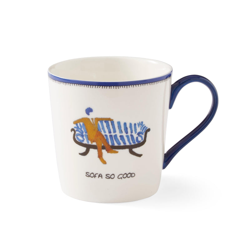 Spode - Kit Kemp Doodles Sofa So Good Mug | 12 oz - Limolin 