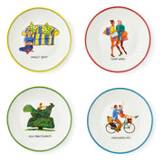 Spode - Kit Kemp Doodles Tidbit Plate (Set of 4) | 6 Inch - Limolin 