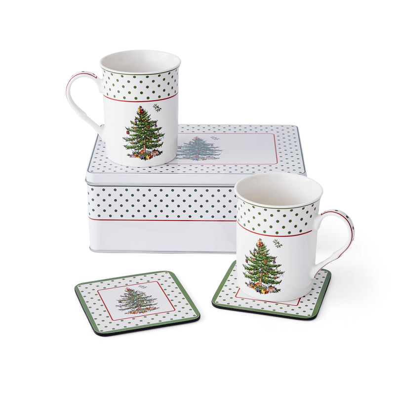 Spode - Polka Dot Mug And Tin Set - Limolin 