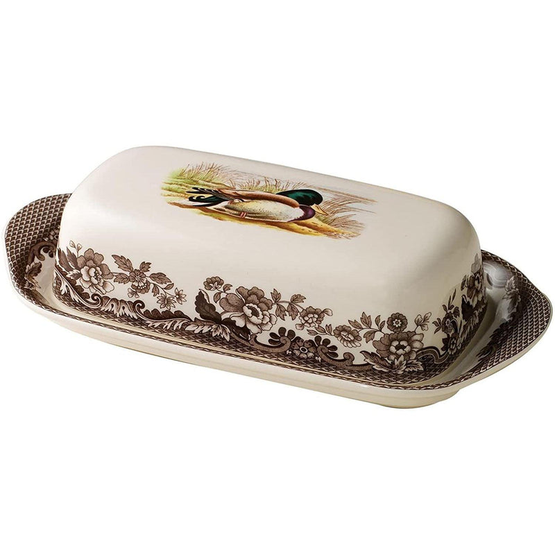 Spode - Woodland - Covered Butter Dish | 8x4 Inch - Limolin 