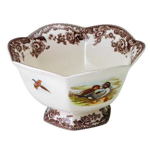 Spode - Woodland - Hexagonal Footed Bowl | 8.5 Inch - Limolin 
