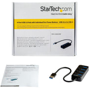 StarTech - 4 Port USB 30 Hub - USB-A to 4x USB 30 - Limolin 