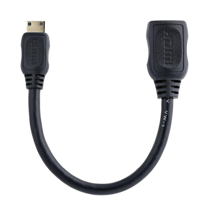 StarTech - Adapter Mini HDMI Male to HDMI Female 4K - Black (HDACFM5in) - Limolin 