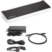 StarTech - Docking Station Triple Monitor USB-C HDMI & 4K DisplayPort - 60w Power Delivery-Piece/Mac/Chrome - Black - Limolin 