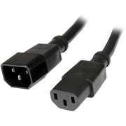 StarTech - Power Cord Heavy Duty Extension 3ft 15A 125V - 14AWG - Black (PXT100143) - Limolin 