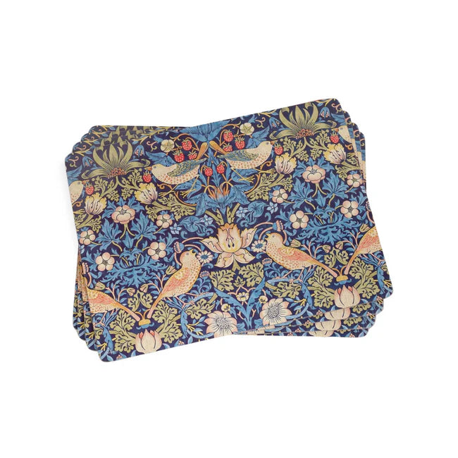Pimpernel - Strawberry Thief - Blue collection - 16x12 Mat (Set of 4)