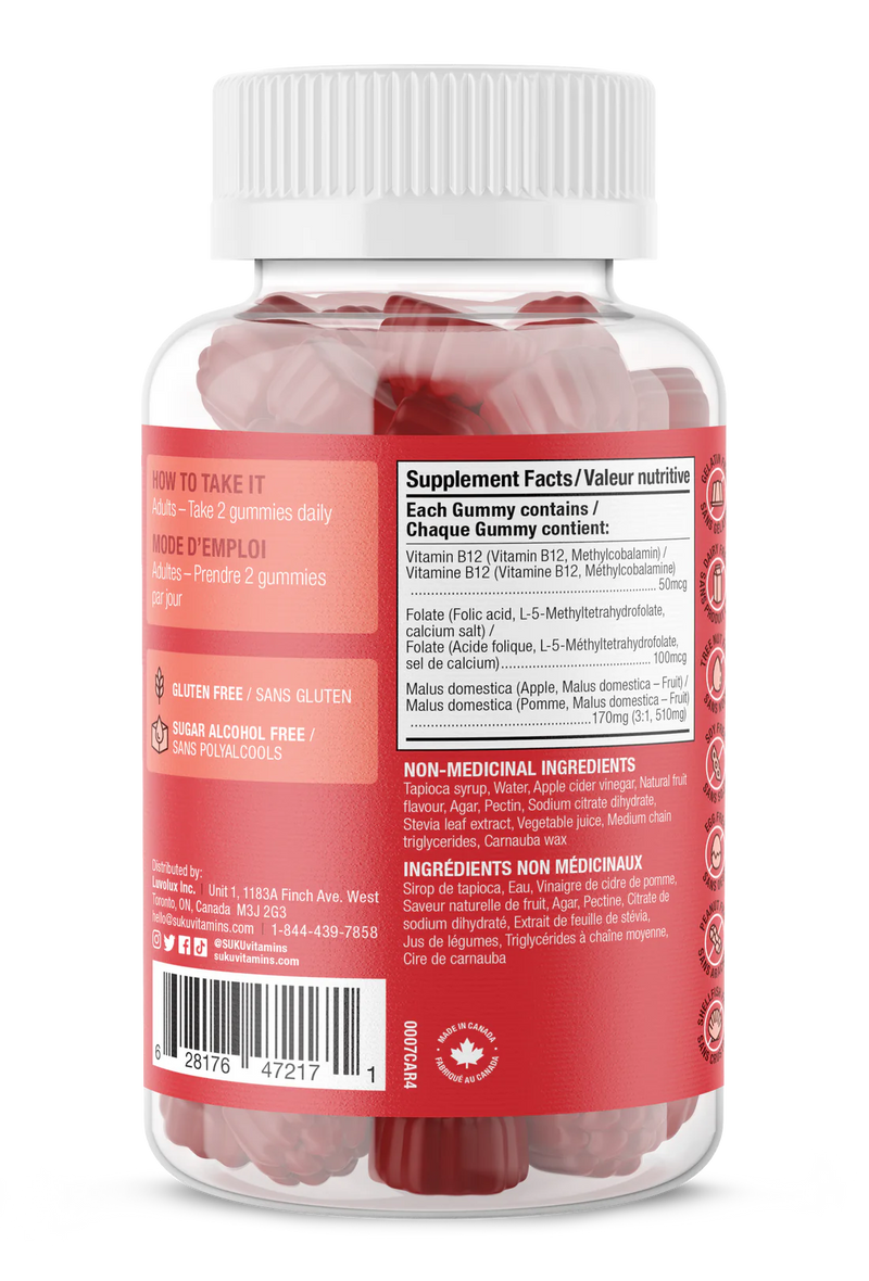 Suku - Appley Ever After 60's Vitamins Apple Cider Vinegar Gummy (60 count) - Limolin 