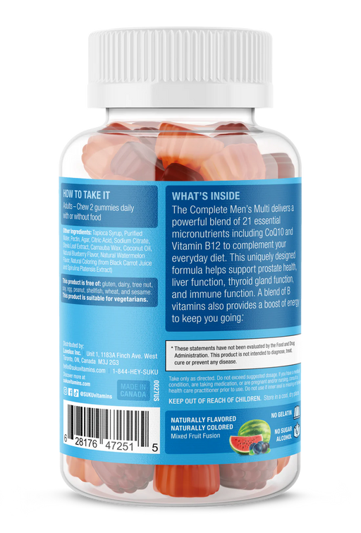 Suku - Men's Multi Gummies - 60 gummies - Limolin 