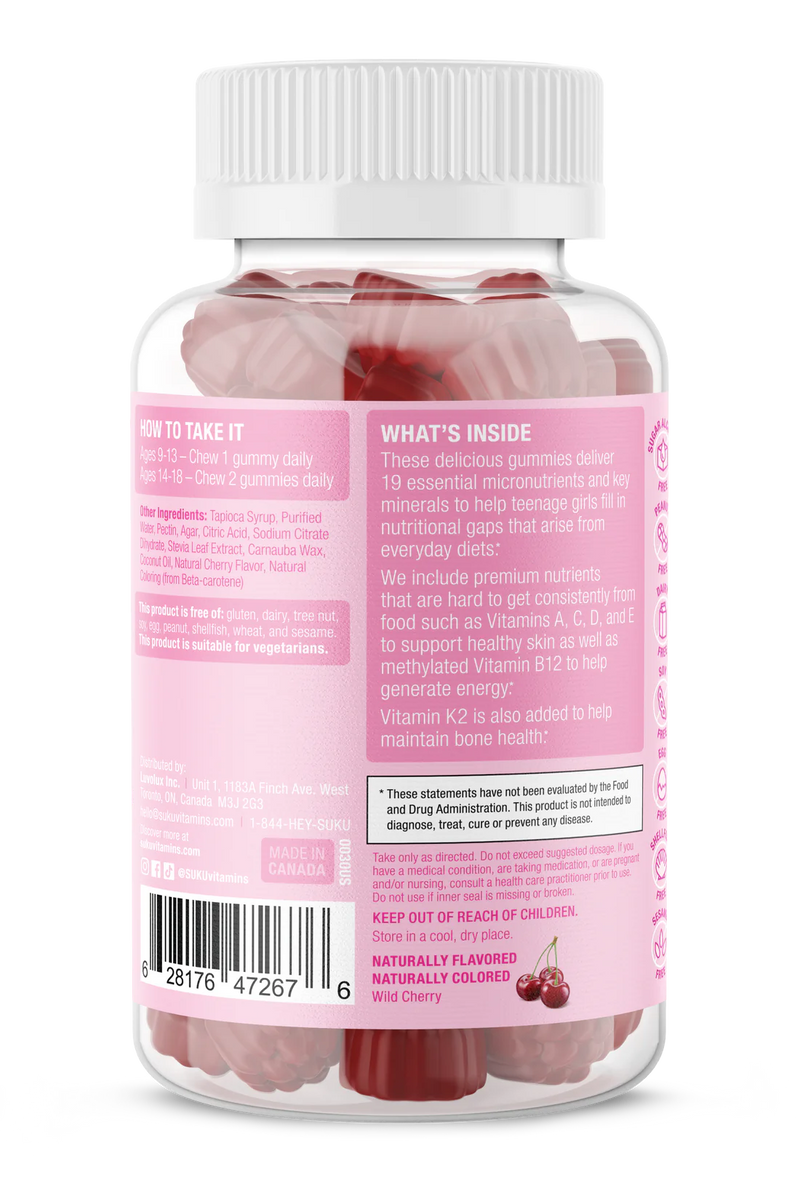 Suku - Teen Girl Multi Gummies - Limolin 