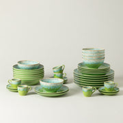 Taormina - Lime Green 30-piece Dinnerware Set with Coffee Cup and Saucer