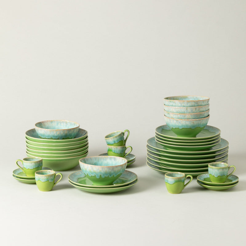 Taormina - Lime Green 30-piece Dinnerware Set with Coffee Cup and Saucer