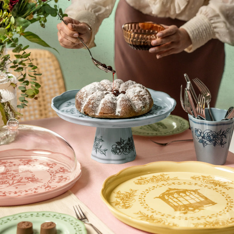 Guzzini - JOSEPHINE - Small Cake Serving With Dome - Dusty Pink