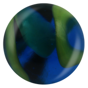 Mega Marbles - Sea Turtle Glass Marble Game Net (25-Piece) - representative marble design close-up