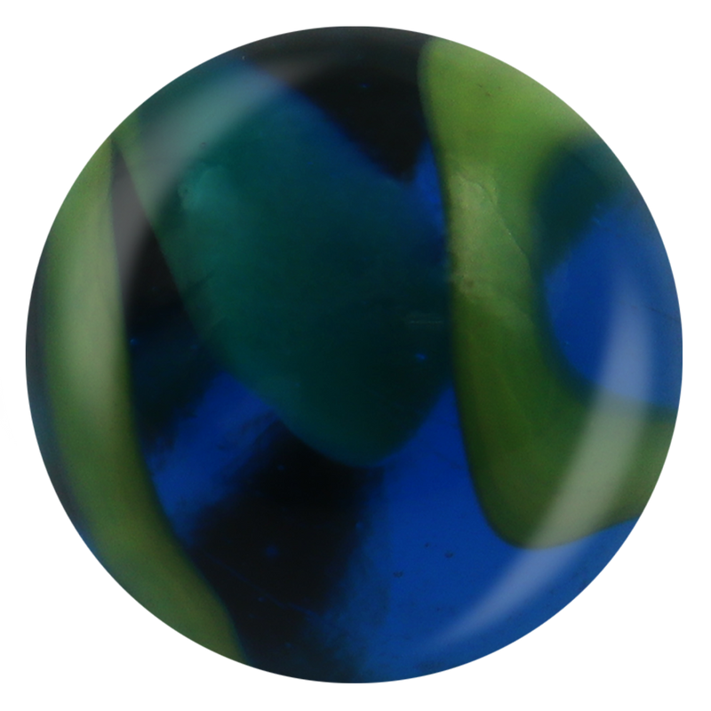 Mega Marbles - Sea Turtle Glass Marble Game Net (25-Piece) - representative marble design close-up