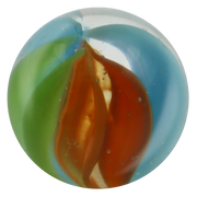 Mega Marbles Cat's Eye Tri-Color - representative marble design close-up