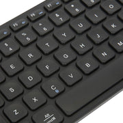 Targus - Keyboard Bluetooth Antimicrobial Compact Slim Multi - Device up to 3 PC/Mac - Black - Limolin 