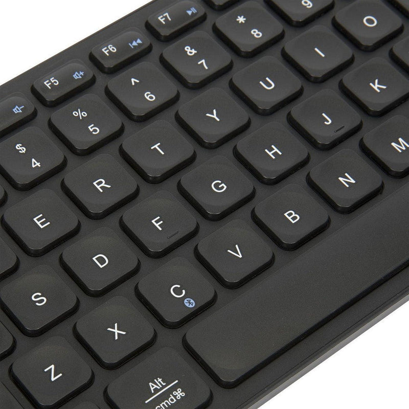 Targus - Keyboard Bluetooth Antimicrobial Compact Slim Multi - Device up to 3 PC/Mac - Black - Limolin 