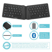 Targus - Keyboard Bluetooth Foldable Antimicrobial Ergonomic Connect up to 3 Devices PC/Mac/Android/iOS (AKF003US) - Limolin 