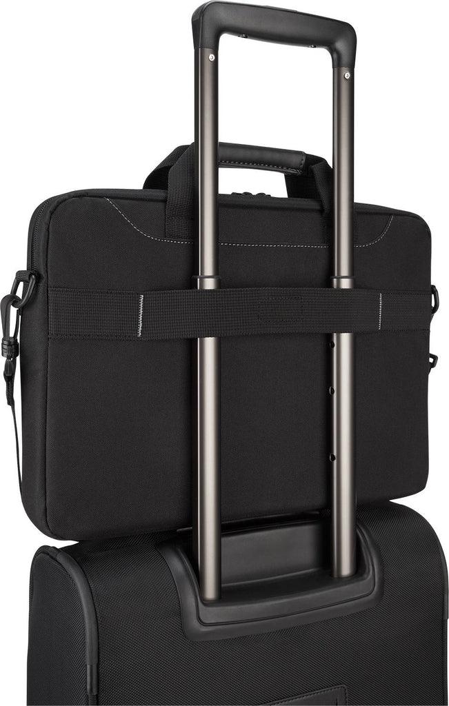 Targus - Laptop Bag 156in Business Casual Slipcase with Shoulder Strap Luggage Pass Through - Black (TSS898) - Limolin 