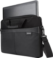 Targus - Laptop Bag 156in Business Casual Slipcase with Shoulder Strap Luggage Pass Through - Black (TSS898) - Limolin 
