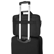 Targus - Laptop Bag 156in Classic Slim Briefcase with Shoulder Strap Luggage Pass Through - Black (TCT027CA) - Limolin 