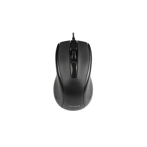 Targus - Mouse Wired 3 Button Full Size Optical Ergonomic Ambidextrous 1000dpi PC/Mac - Black (AMU81USZ) - Limolin 