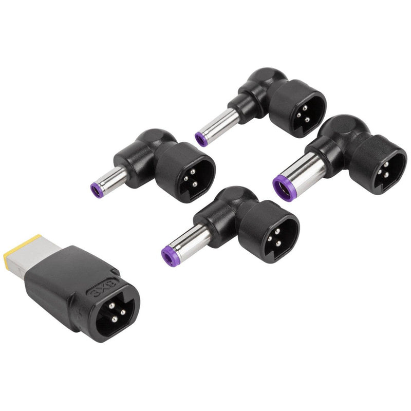 Targus - Universal Laptop Power Adapter 90W Semi Slim with 5 Laptop Tips - Black - Limolin 