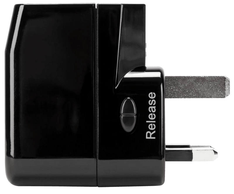 Targus - World Travel Adapter AC Power with 2 Port USB-A 100 - 250 VAC with 4 International Charging Plugs - Black - Limolin 